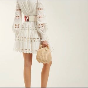 Cult Gaia Millie Rattan Bag